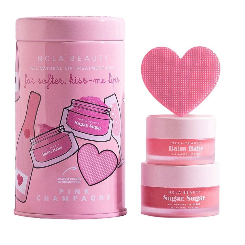 NCLA Lip Care Duo + Lip Scrubber - Pink Champagne (New)
